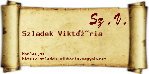 Szladek Viktória névjegykártya
