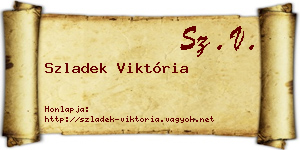 Szladek Viktória névjegykártya